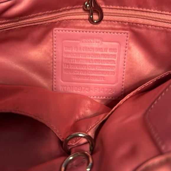 **SOLD ON MERCARI**RARE Coach Pink Daisy Applique Tote Bag - Picture 4 of 11